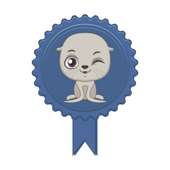 Seal of approval with blue badge