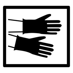 Hand Protection Sign of Precautionary Pictogram