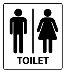Male and Female Standard Symbol Toilet Sign