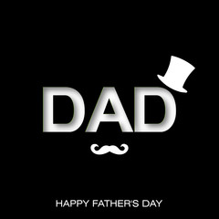 Happy Father's Day greeting card. Vector illustration