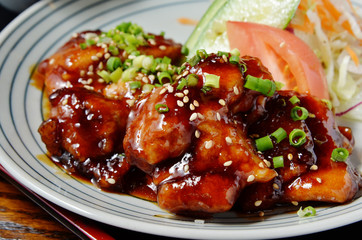 Japanese food, Teriyaki chicken set meal        
