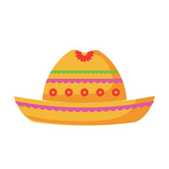 mexican hat icon over white background, vector illustration