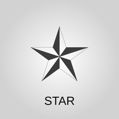 Star icon. Star symbol. Flat design. Stock - Vector illustration