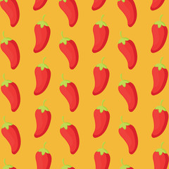 background of chili pepper pattern, vector illustration design