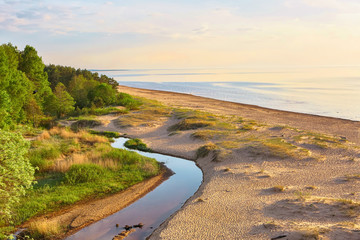 Fototapeta na wymiar The beach Saulkrasti, located near the Latvian capital Riga 