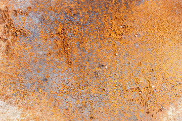 close-up view of old brown rusty weathered background