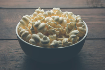 Kaddu or Pumpkin Kheer Or Bhoplyachi Kheer in Marathi and gummadikaya payasam in Telugu, Garnished with dry fruits. served in a bowl over moody background. Selective focus