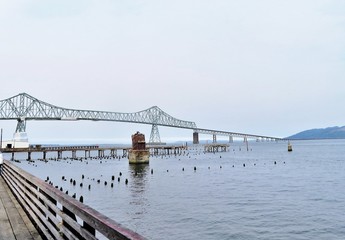 Astoria-Megler Bridge, a steel cantilever through truss bridge spanning the Columbia River between Astoria, Oregon and Washington State