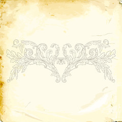Vector baroque of vintage elements for design. 