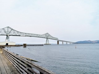 Astoria-Megler Bridge, a steel cantilever through truss bridge spanning the Columbia River between Astoria, Oregon and Washington State