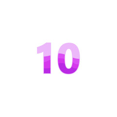 Number 10 Vector Template Design Illustration