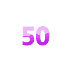 Number 50 Vector Template Design Illustration