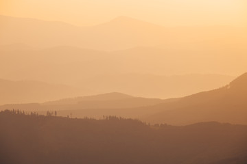 Mountain silhouettes