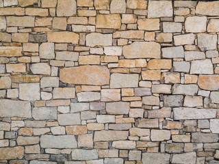 Old stone rock brick wall texture background