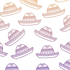 background of Mexican hat pattern, vector illustration design