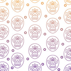 background of wrestler mask pattern, vector illustration