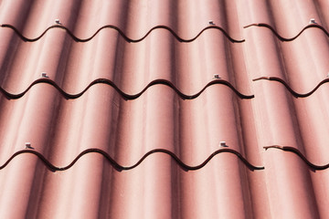 red ceramic roof. protection from rain.