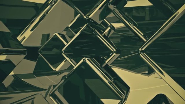 Abstract background of rotating cubes. Seamless loop. UHD - 4K - 3D Rendering