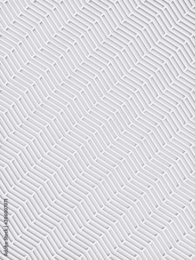 Aufkleber White abstract surface pattern. 3d rendering