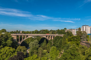 Fototapeta na wymiar Old Bridge in Luxembourg city