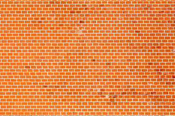 Wall of red bricks as an abstract background