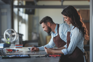 Young people at work