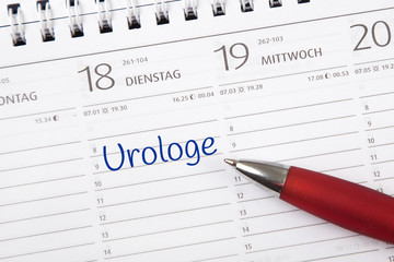 Eintrag im Kalender: Urologe