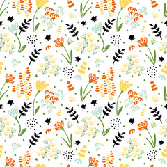 Seamless pattern with floral