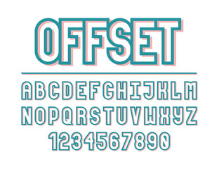 Naklejka premium Modern line alphabet.