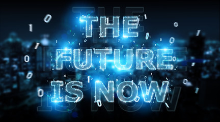 Future decision text interface 3D rendering