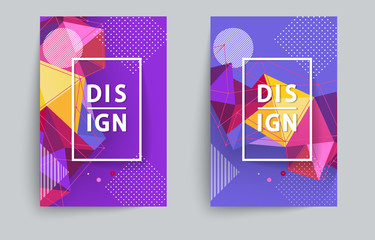 Covers with minimal design. Collection of cool bright covers. Geometric backgrounds for your design. Applicable for Banners, Placards, Posters, Flyers. Vector EPS10.