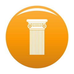 Architectural column icon. Simple illustration of architectural columnvector icon for any design orange