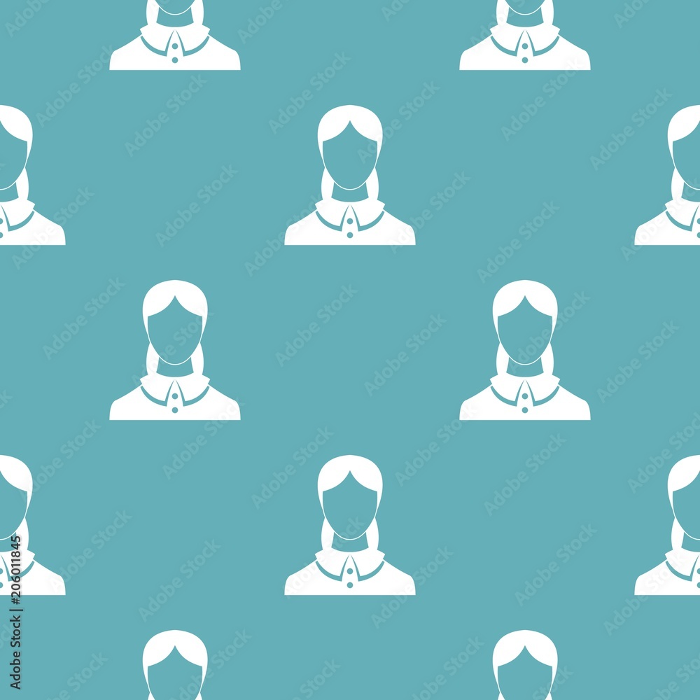 Poster new female avatar pattern vector seamless repeating for any web design