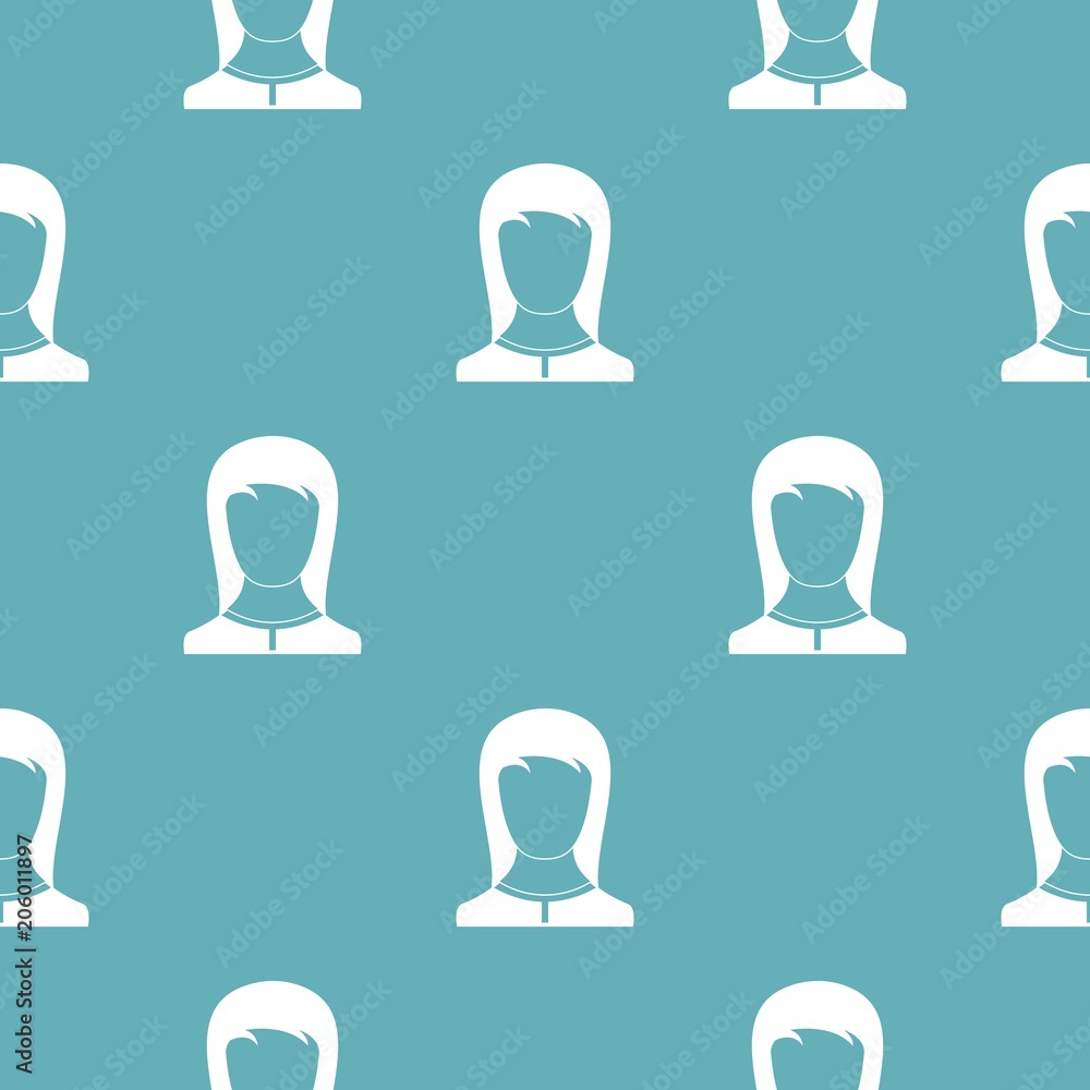 Poster best female avatar pattern vector seamless repeating for any web design