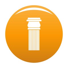 Stone column icon. Simple illustration of stone columnbaseball cap vector icon for any design orange