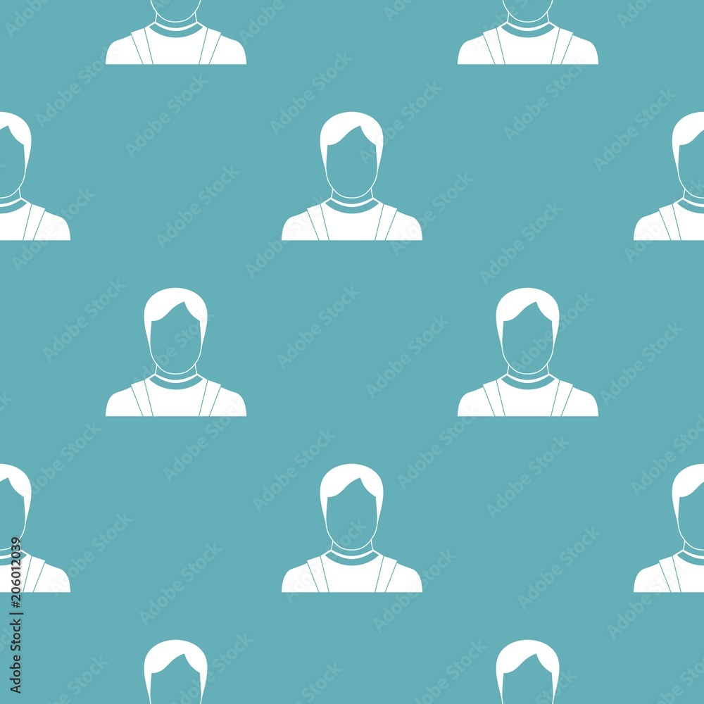 Poster man avatar pattern vector seamless repeating for any web design