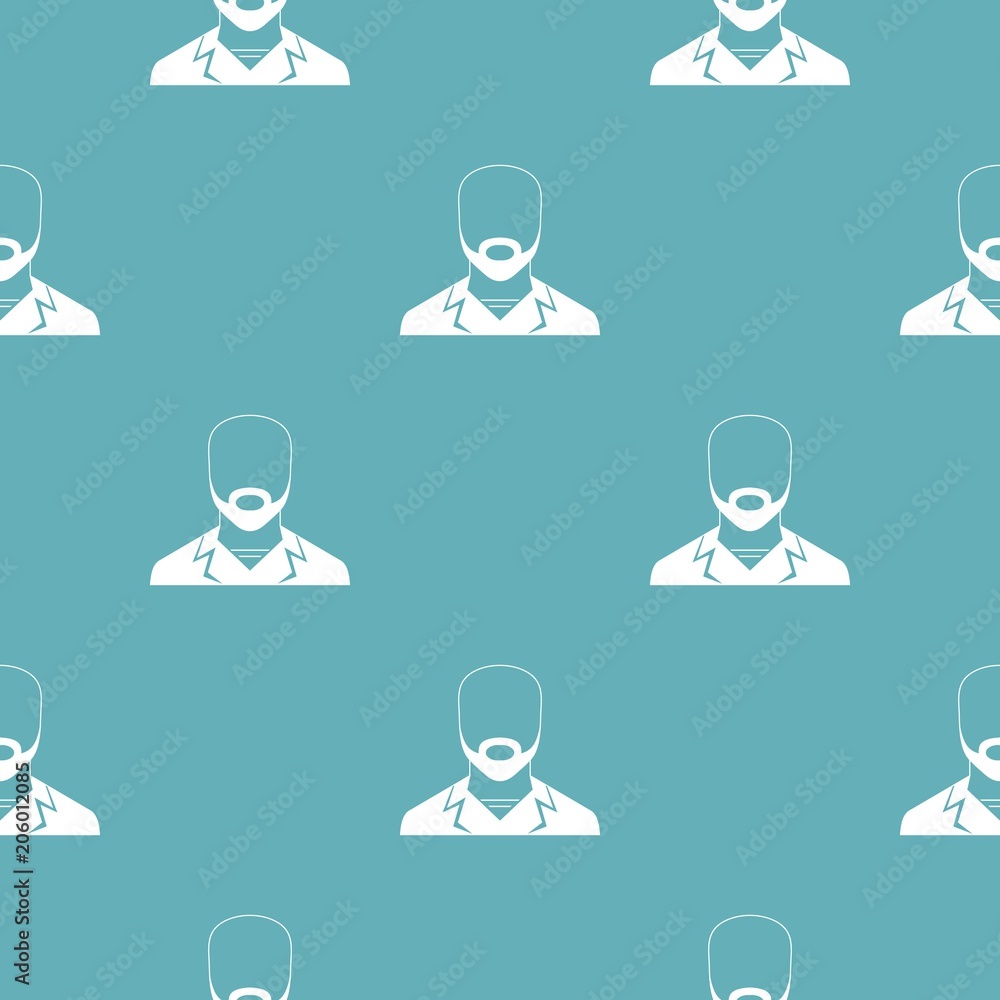 Poster man avatar pattern vector seamless repeating for any web design