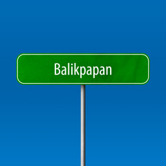 Balikpapan Town sign - place-name sign