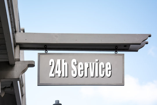 Schild 267 - 24h Service