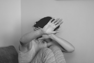 Female slavery in an abandoned building, ending violence against women, international women's day.