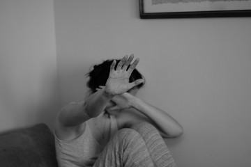 Female slavery in an abandoned building, ending violence against women, international women's day.