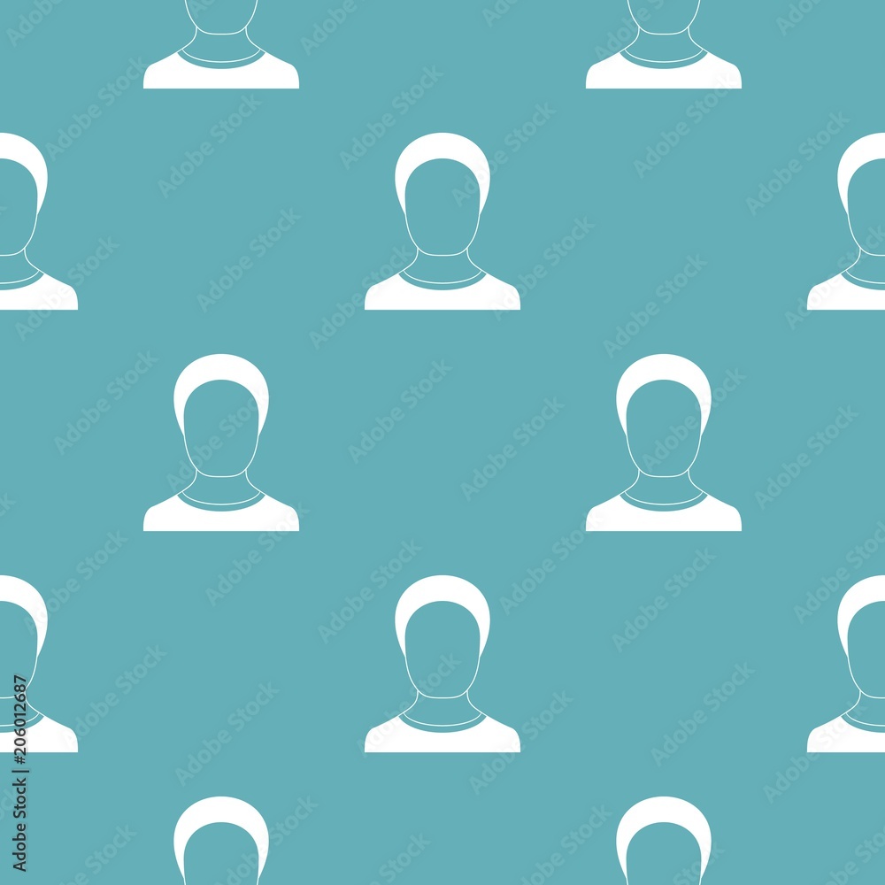 Poster man avatar pattern vector seamless repeating for any web design