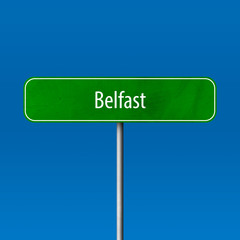 Belfast Town sign - place-name sign