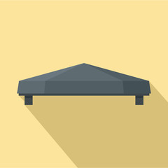 Outdoor tent icon. Flat illustration of outdoor tent vector icon for web design