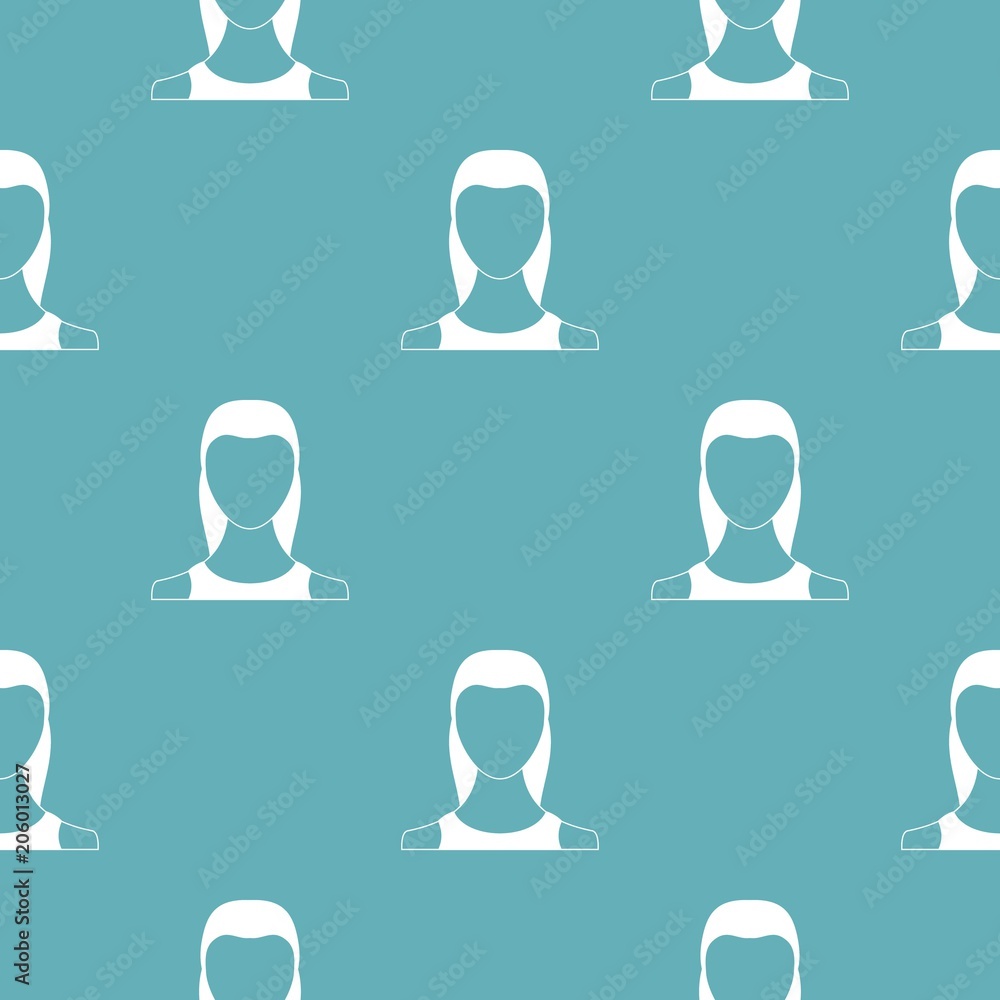 Aufkleber female avatar pattern vector seamless repeating for any web design