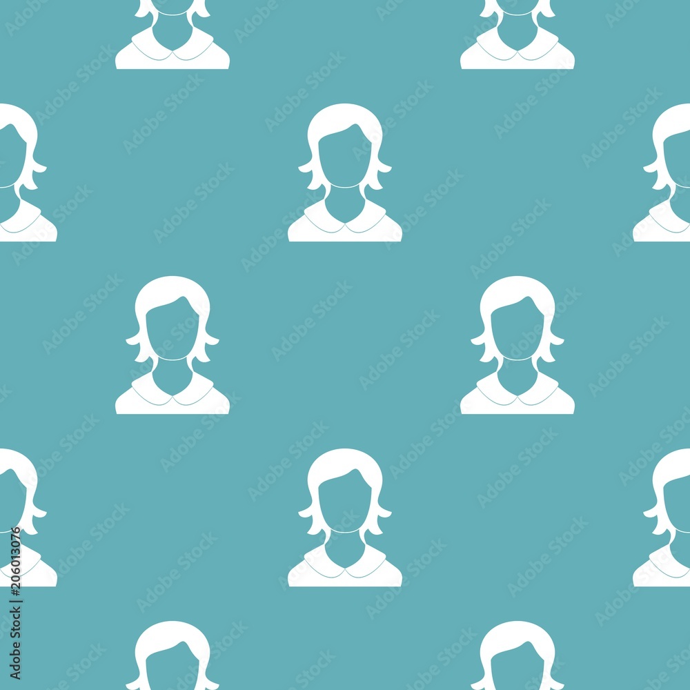 Poster woman user pattern vector seamless repeating for any web design