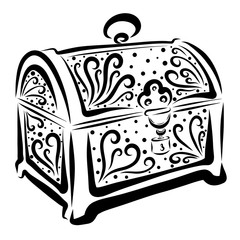 Chest with a pattern, a box