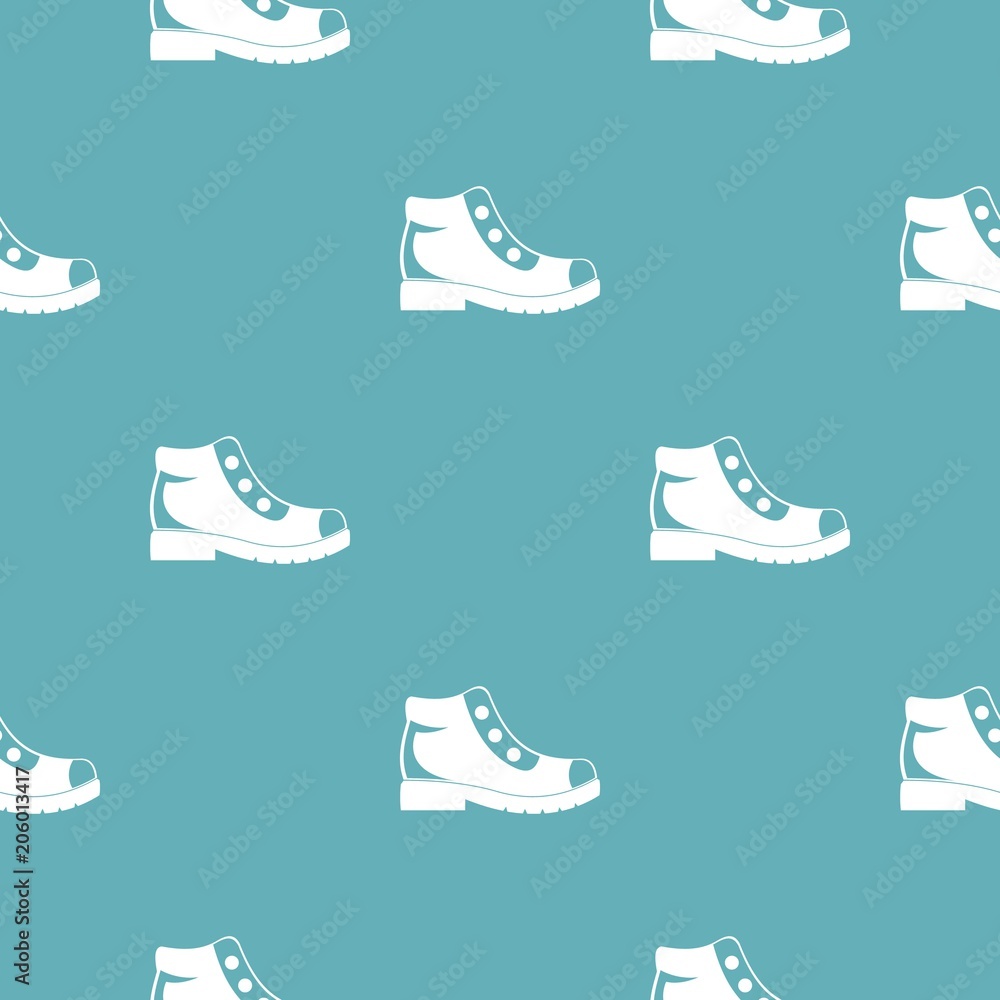 Poster hiking boots pattern vector seamless repeating for any web design