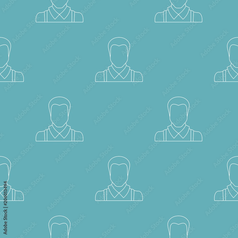 Poster man avatar pattern vector seamless repeating for any web design