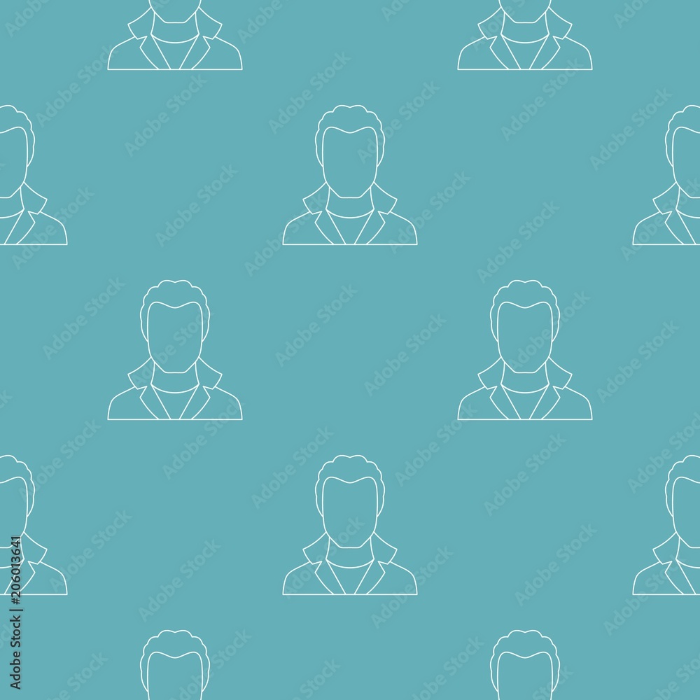 Poster man avatar pattern vector seamless repeating for any web design